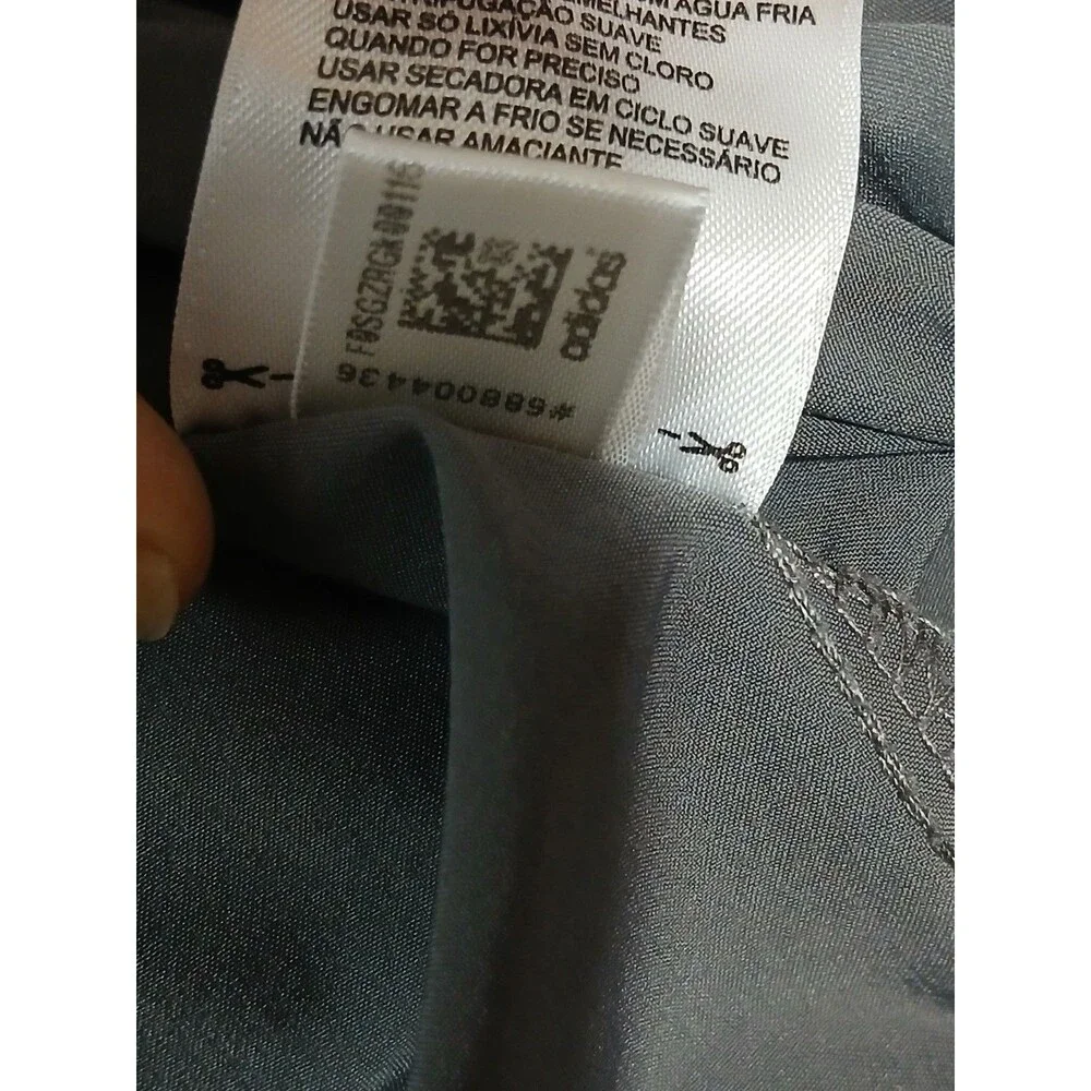 Adidas ClimaLite 1/4 Zip Golf Windbreaker Shirt Mens S Gray Short Sleeve
